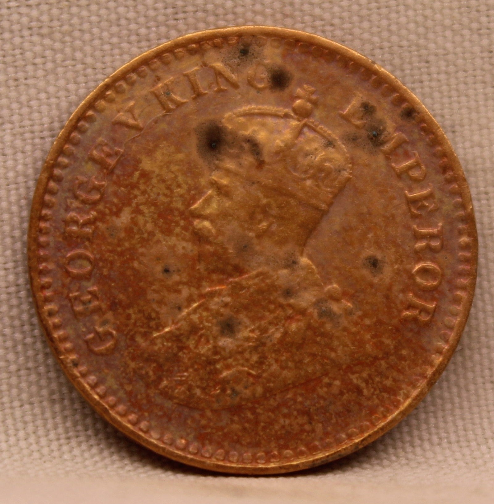 1\12 Anna 1913 George V coins