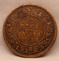Half Pice 1913 George V coins