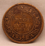 Half Pice 1913 George V coins