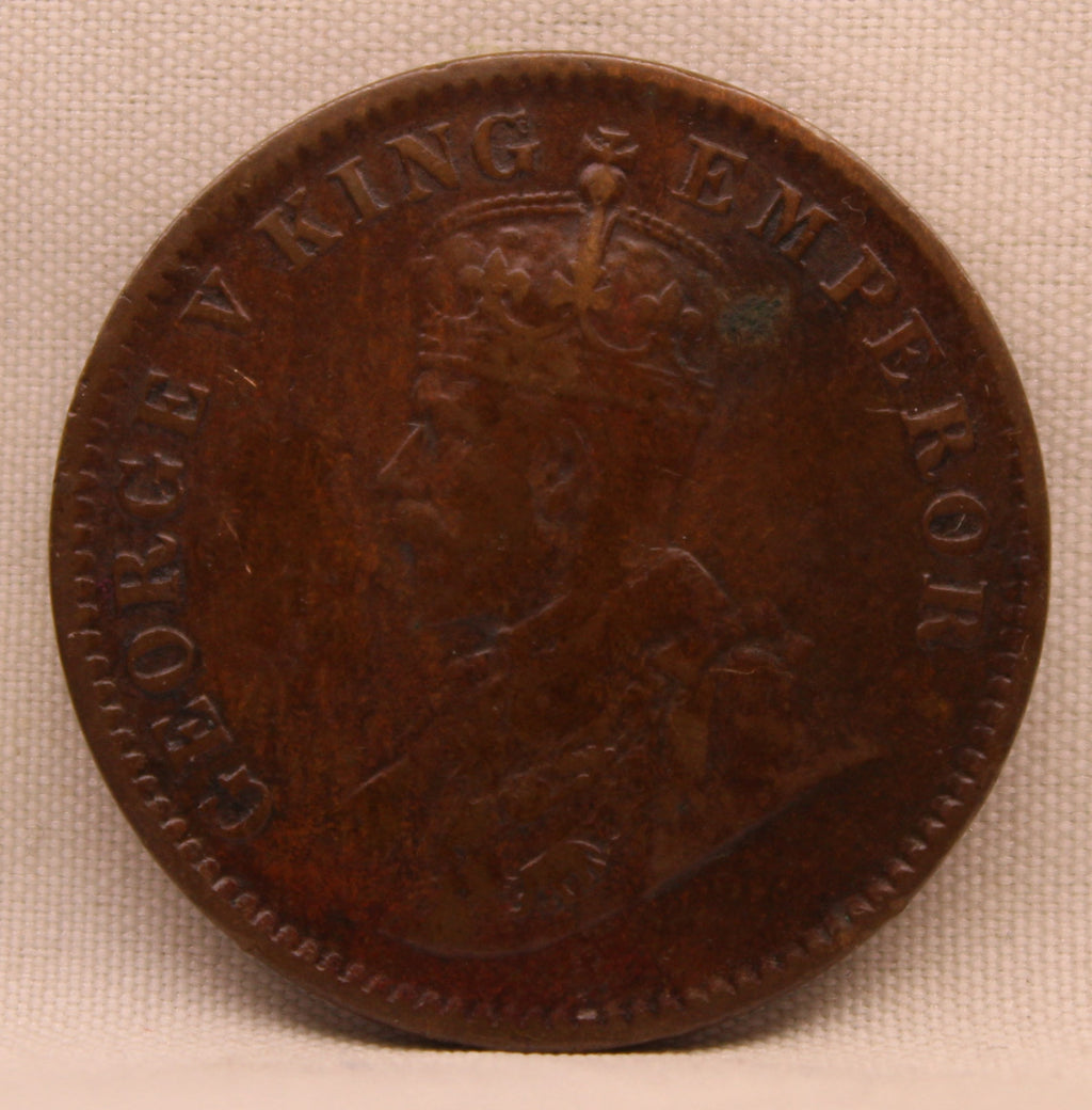 Quarter Anna 1913 George V coins