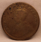 Quarter Anna 1913 George V coins