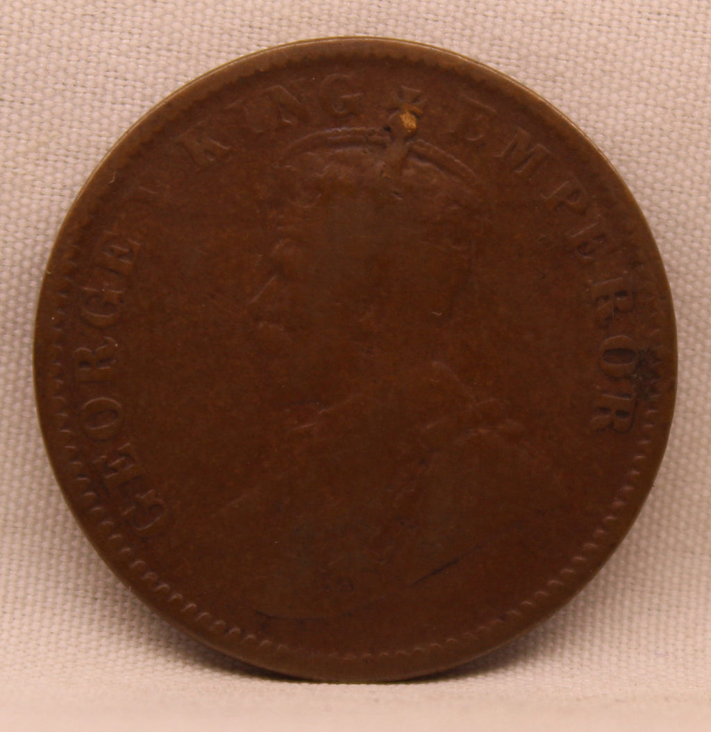 Quarter Anna 1914 George V coins