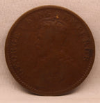 Quarter Anna 1914 George V coins