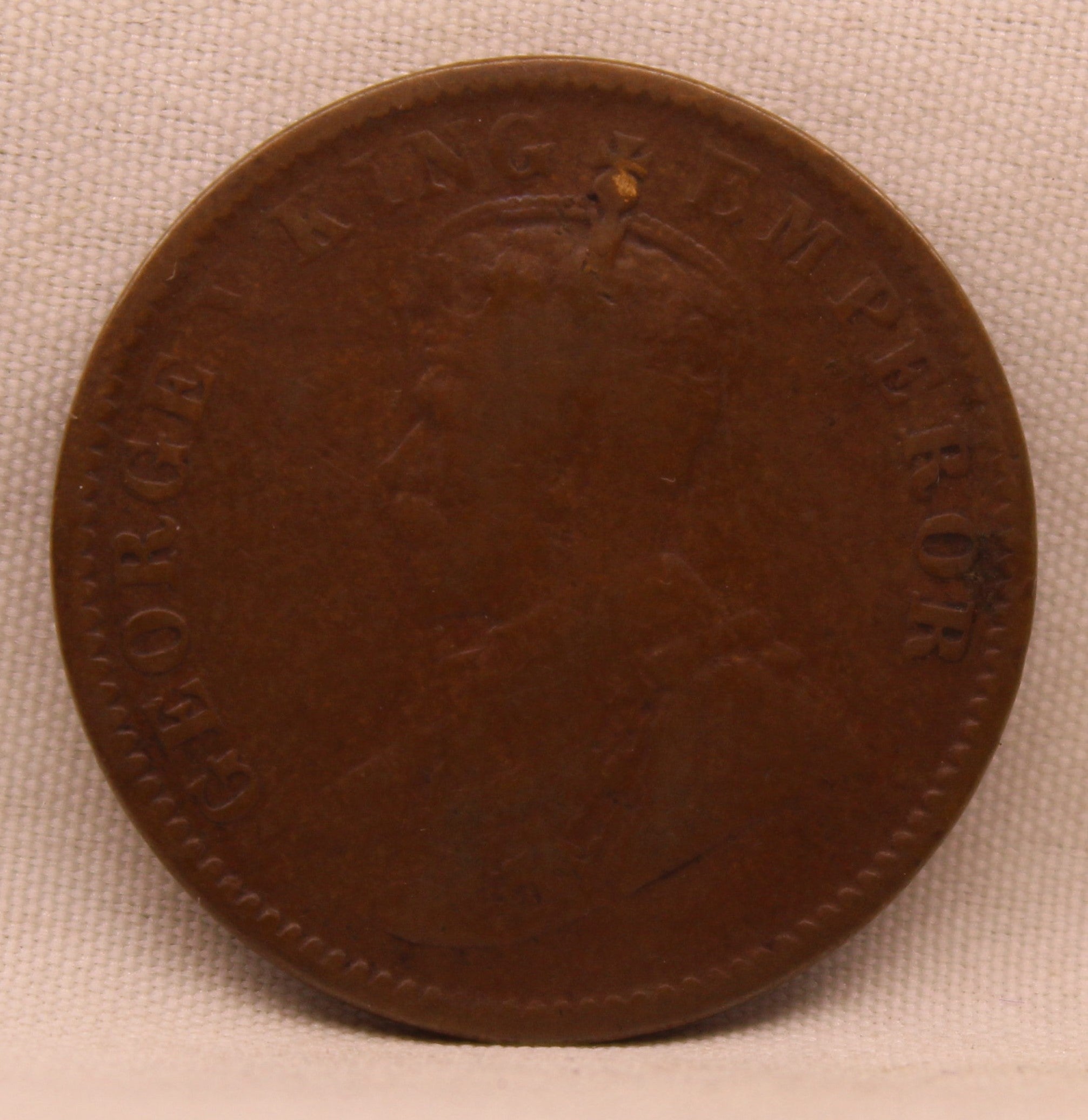 Quarter Anna 1914 George V coins