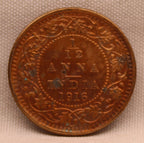 1\12 Anna 1916 George V coins