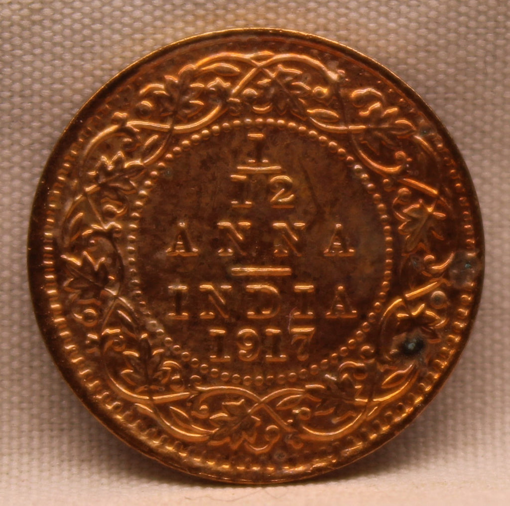 1\12 Anna 1917 George V Coins