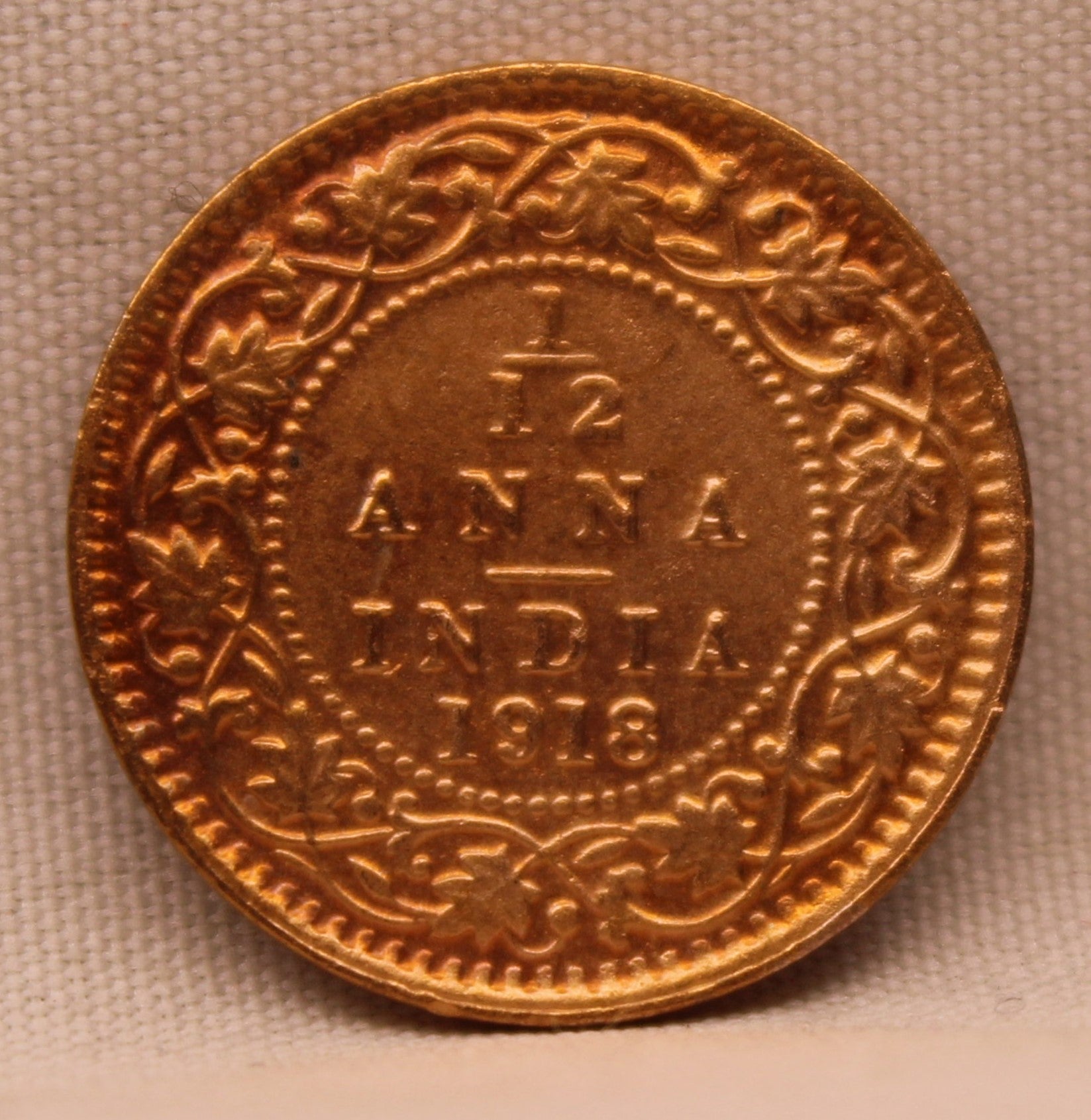 1\12 Anna 1918 George V Coins