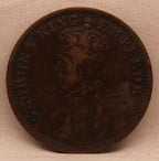 Quarter Anna 1918 George V Coins