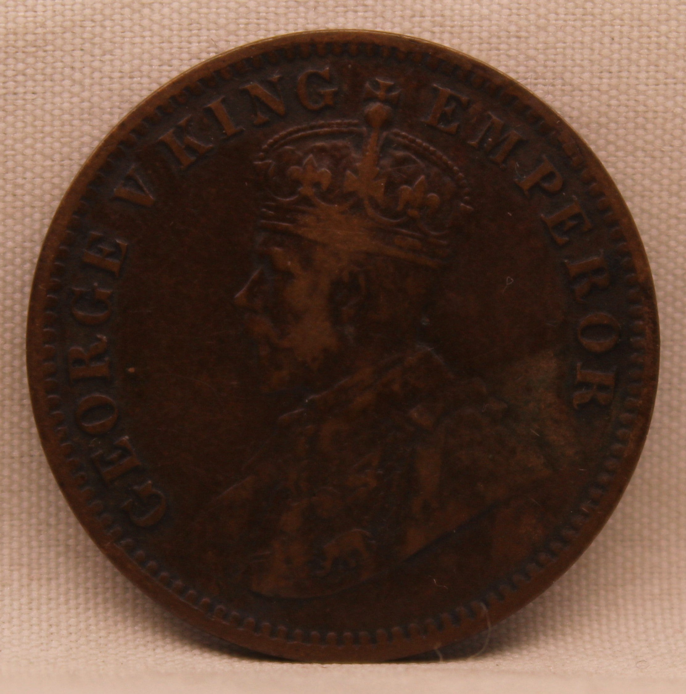Quarter Anna 1918 George V Coins
