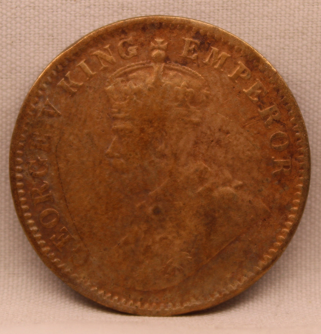 Quarter Anna 1917 George V Coins