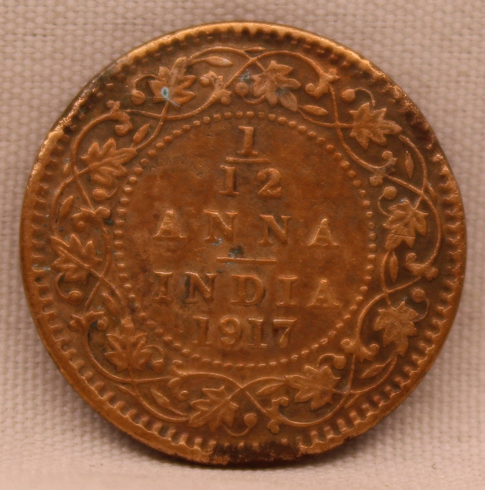1\12 Anna 1917 George V Coins