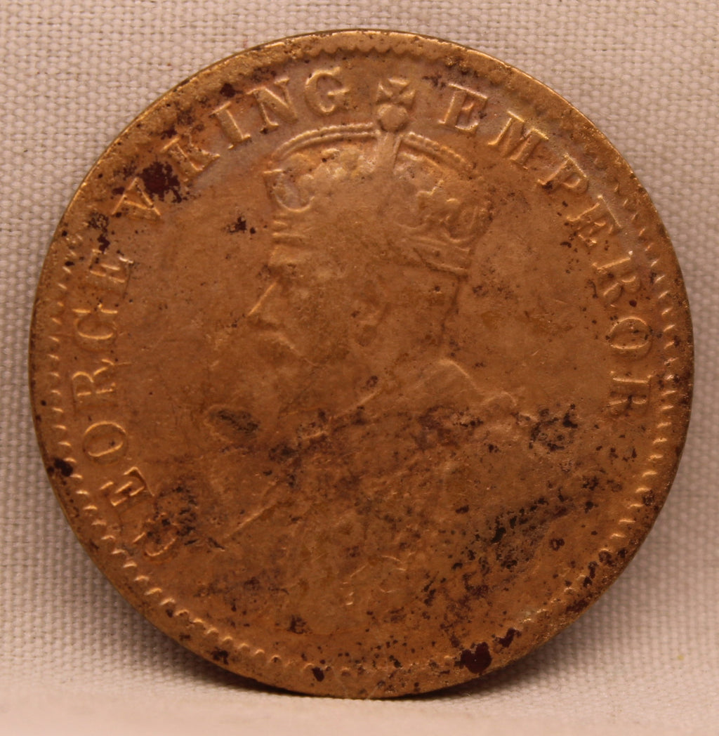 Quarter Anna 1917 George V Coins