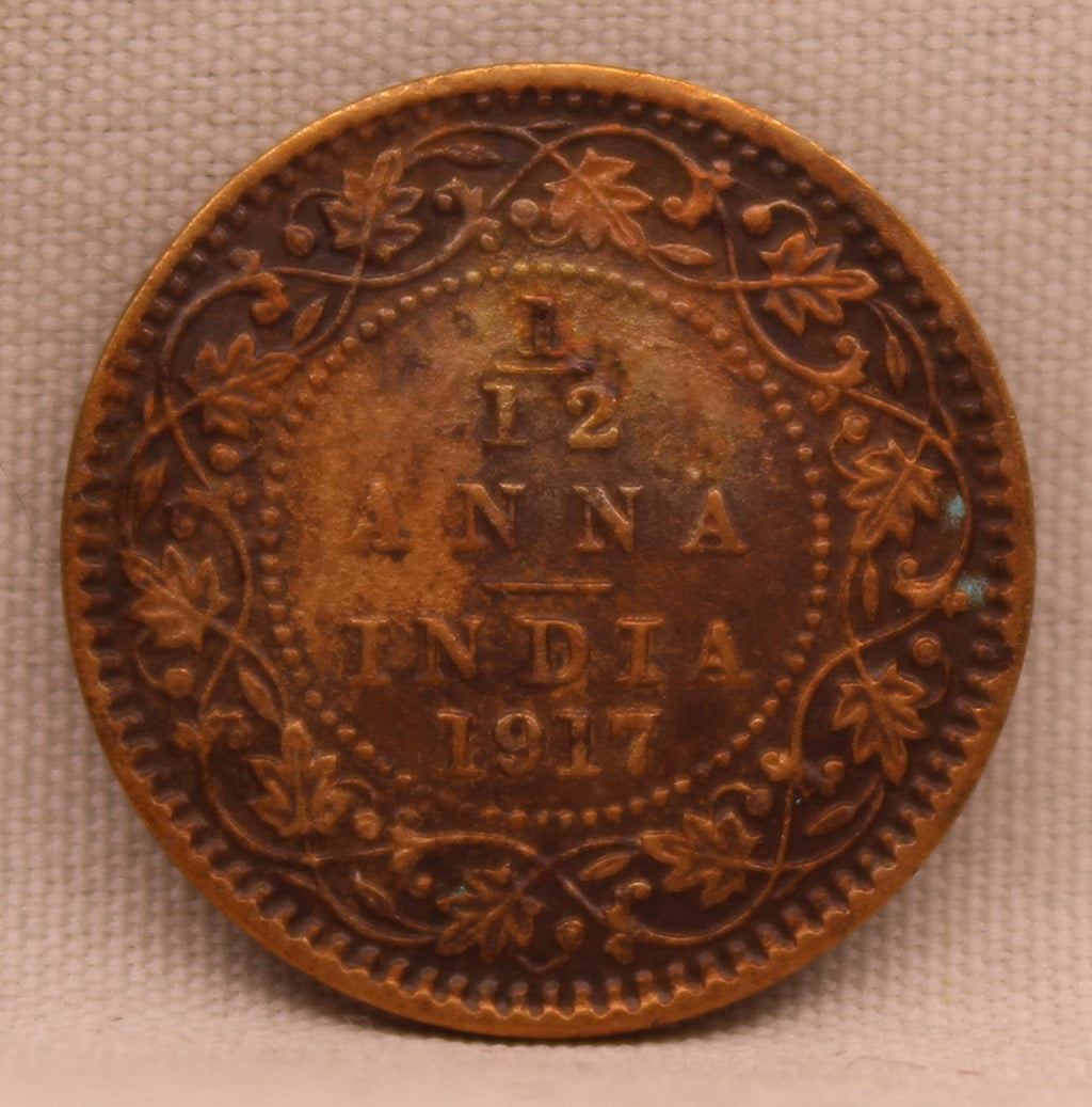 1\12 Anna 1917 George V Coins