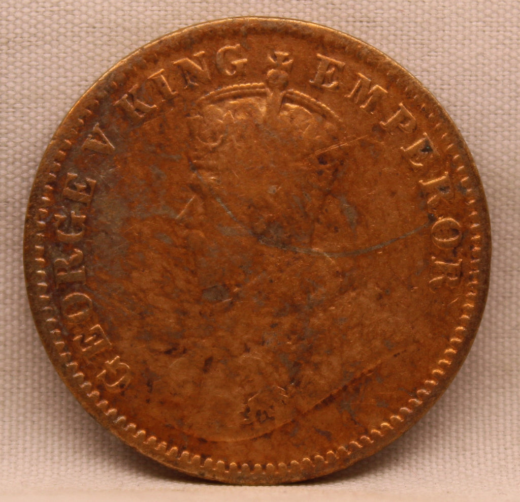 Quarter Anna 1918 George V Coins