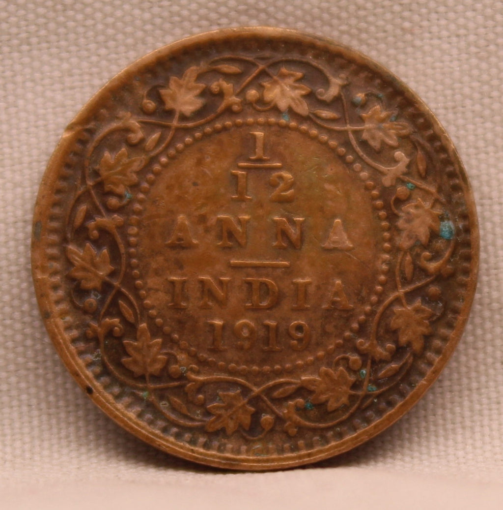 1\12 Anna 1919 George V Coins