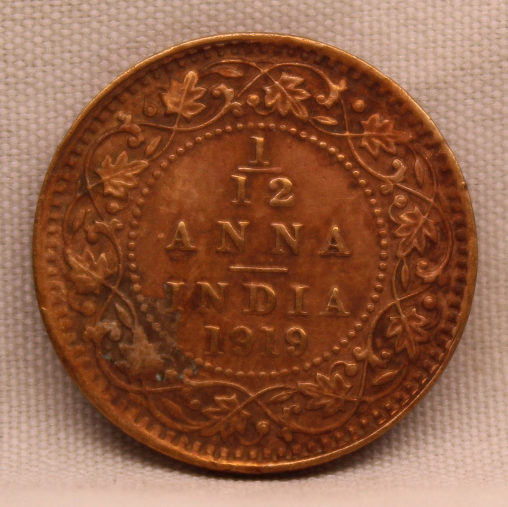 1\12 Anna 1919 George V Coins