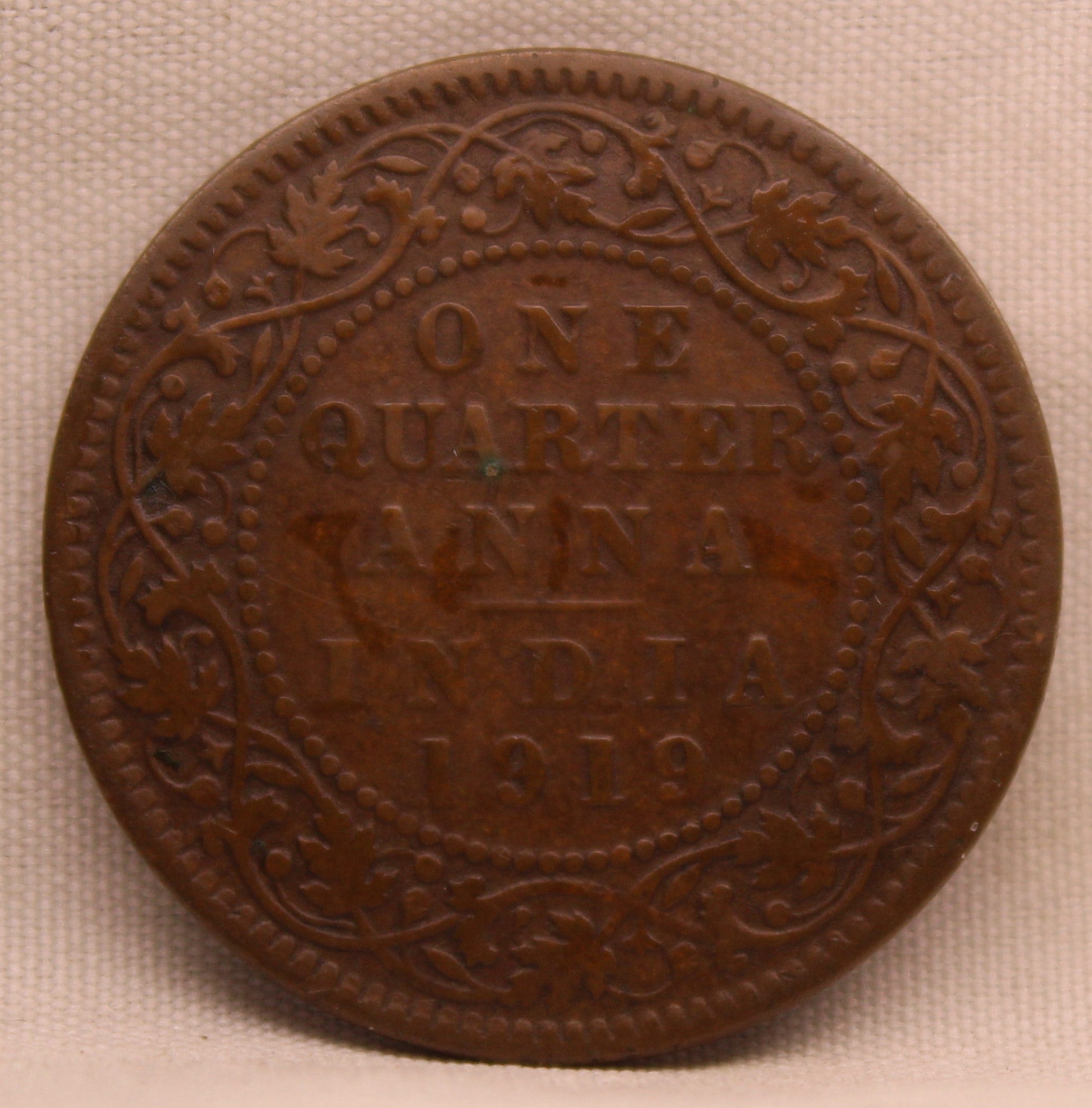 Quarter Anna 1919 George V Coins