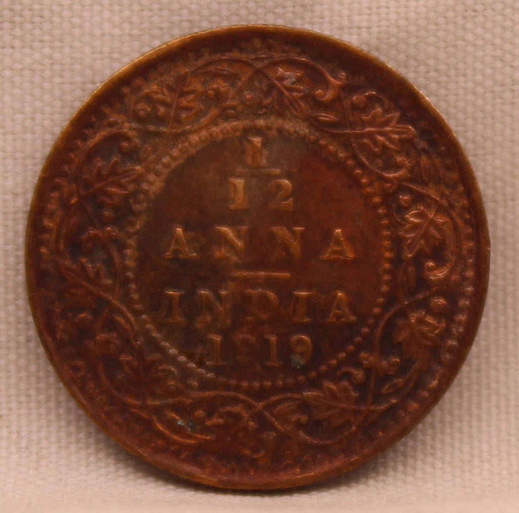 1\12 Anna 1919 George V Coins