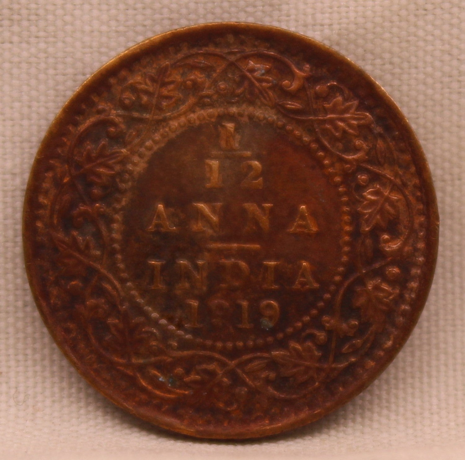 1\12 Anna 1919 George V Coins