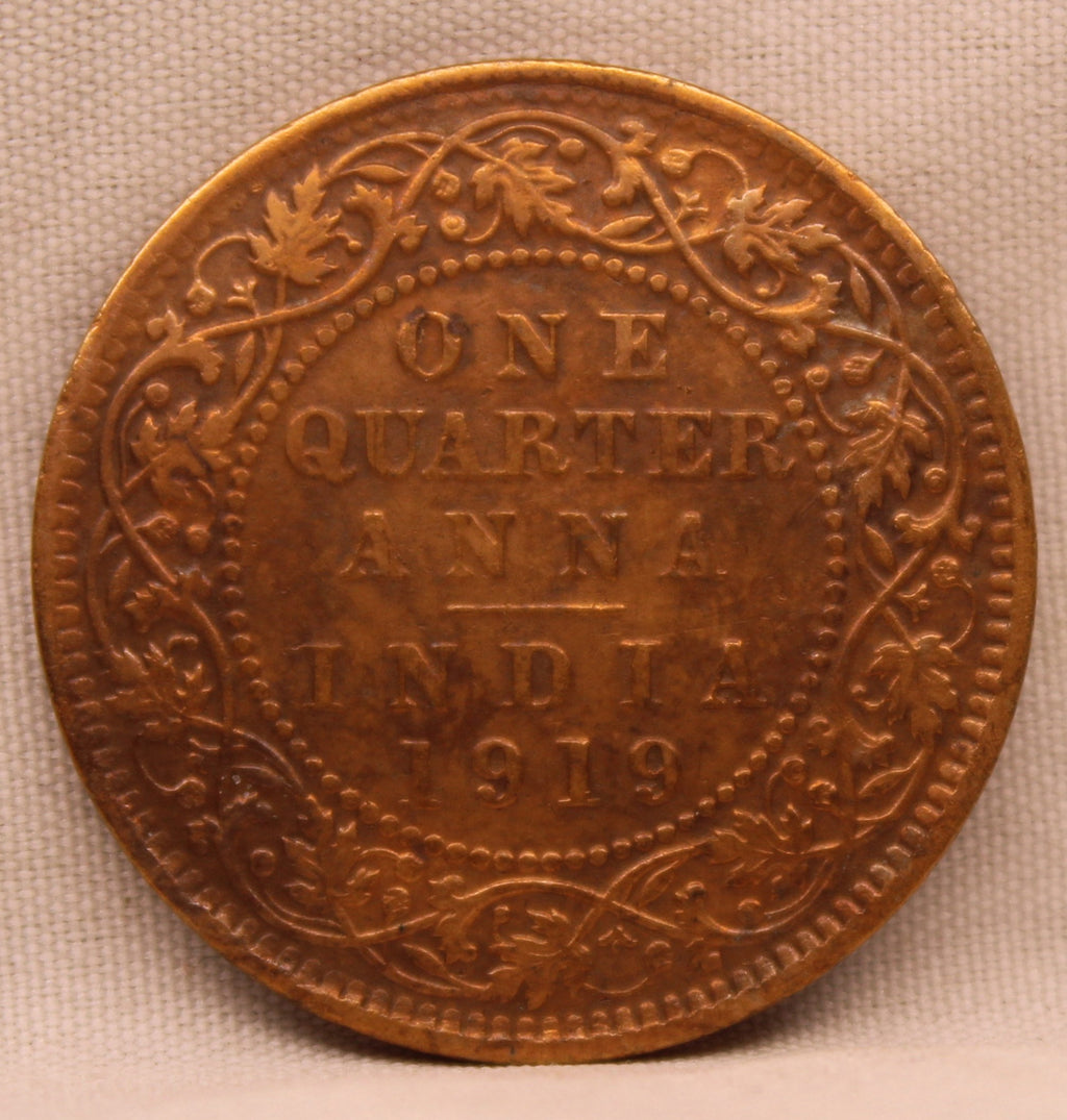 Quarter Anna 1919 George V Coins