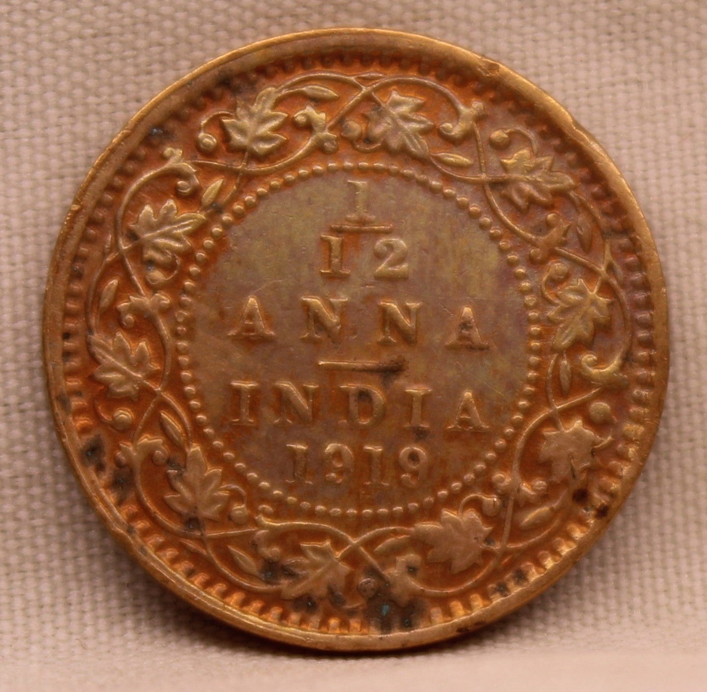 1\12 Anna 1919 George V Coins