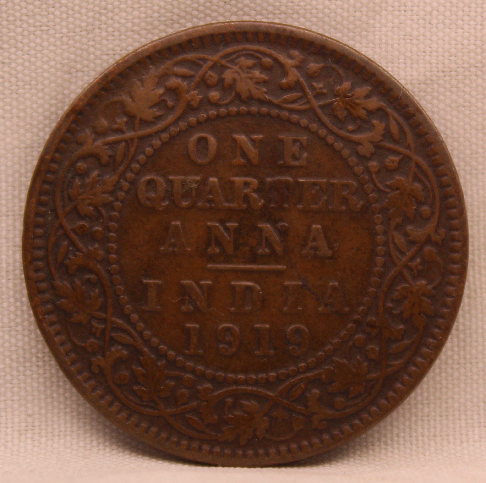 Quarter Anna 1919 George V Coins