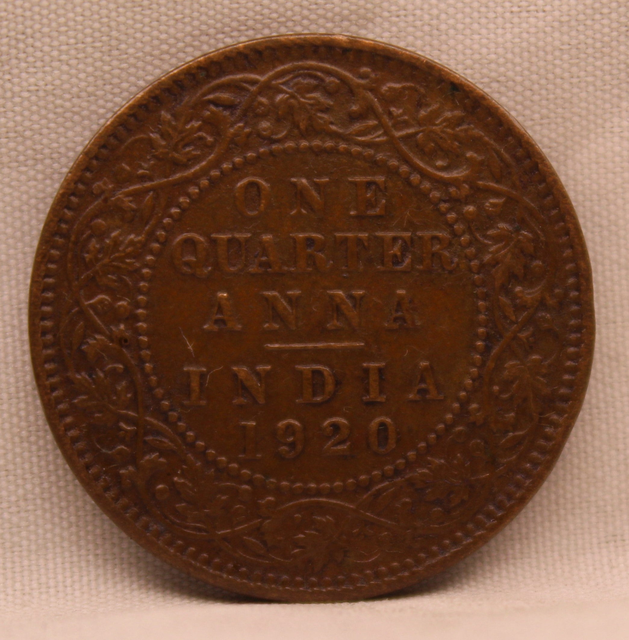 Quarter Anna 1920 George V Coins