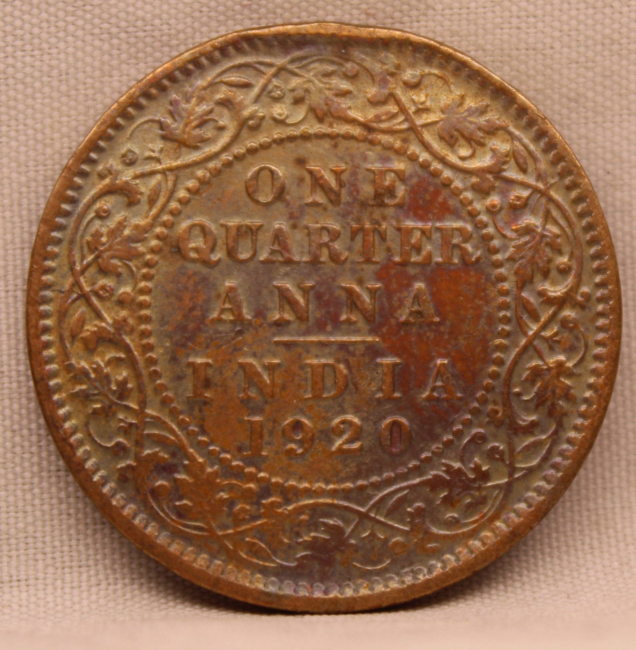Quarter Anna 1920 George V Coins