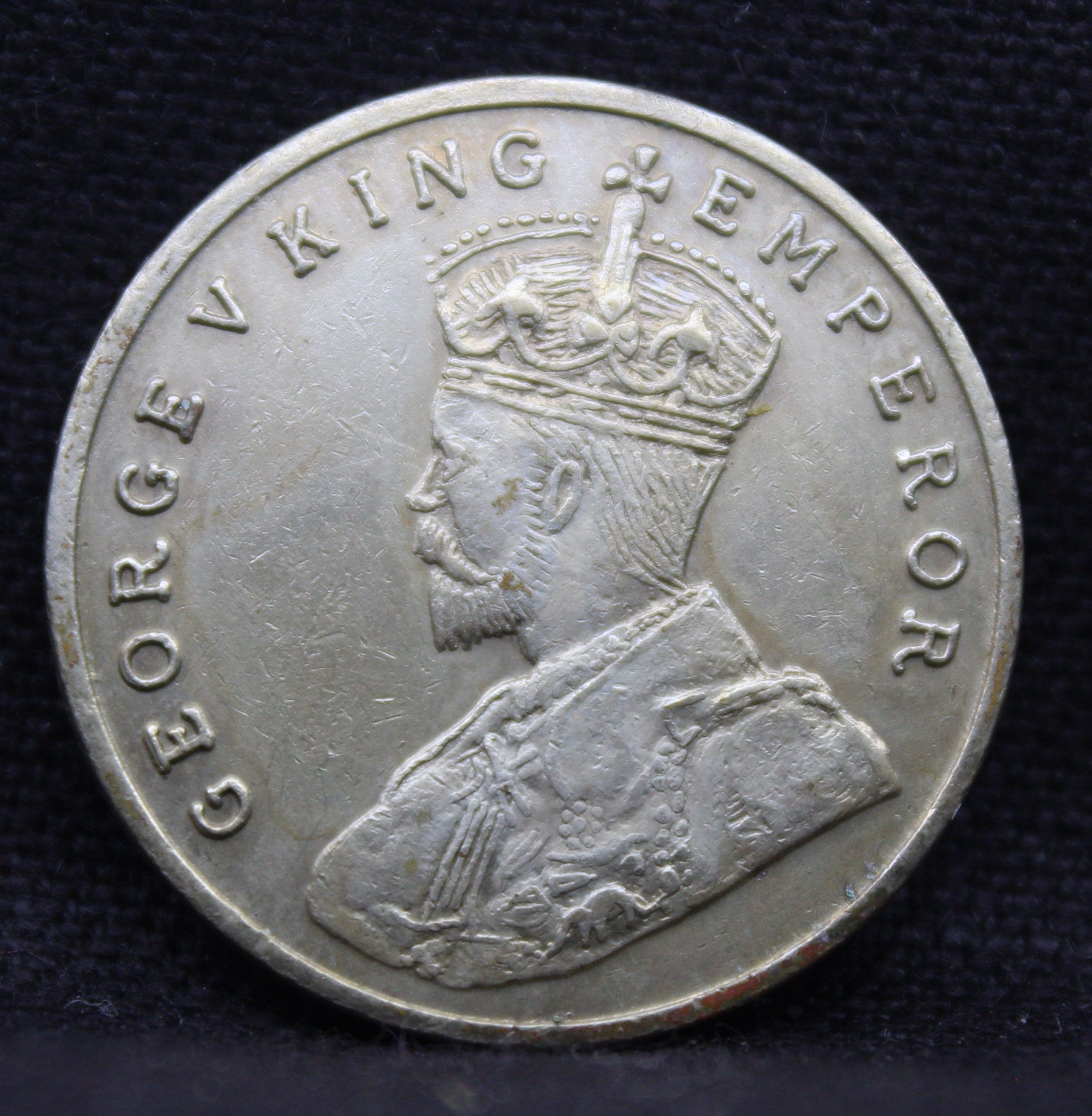 8 Annas 1920 George V Copper-Nickel Coins