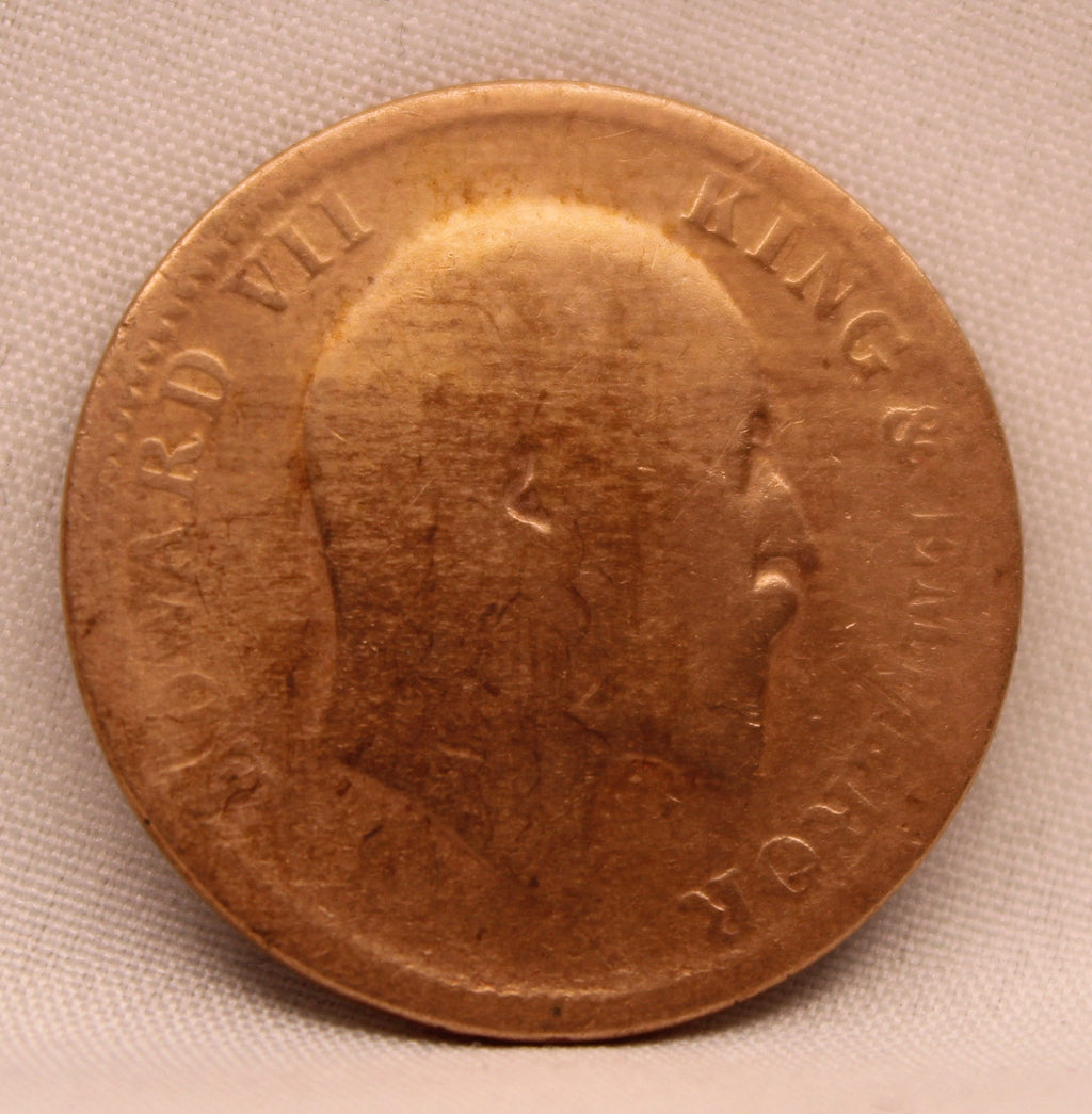 Quarter Anna 1909 Edward VII Bronze coins