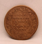 Quarter Anna 1909 Edward VII Bronze coins