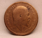 Quarter Anna 1909 Edward VII Bronze coins