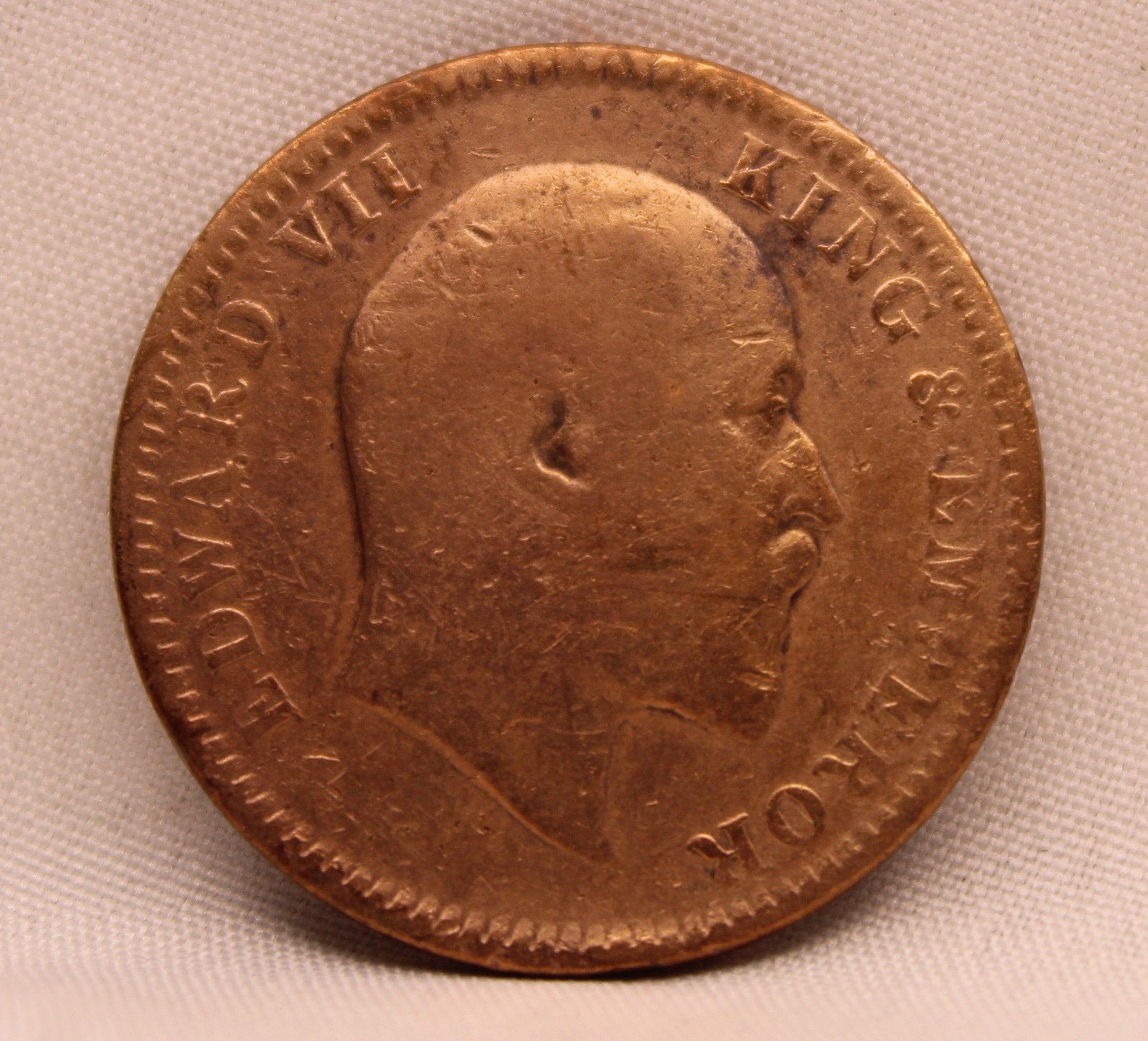 Quarter Anna 1909 Edward VII Bronze coins