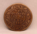 Quarter Anna 1909 Edward VII Bronze coins