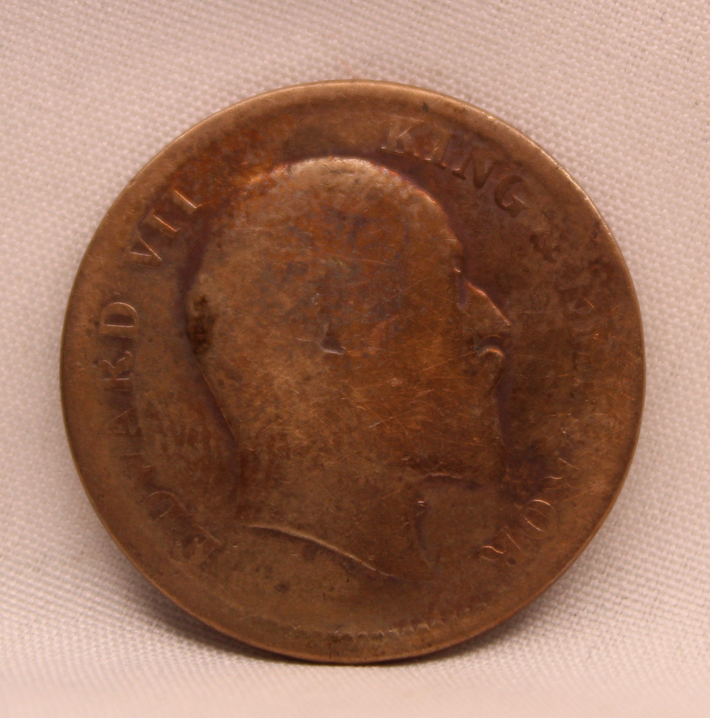 Quarter Anna 1909 Edward VII Bronze coins