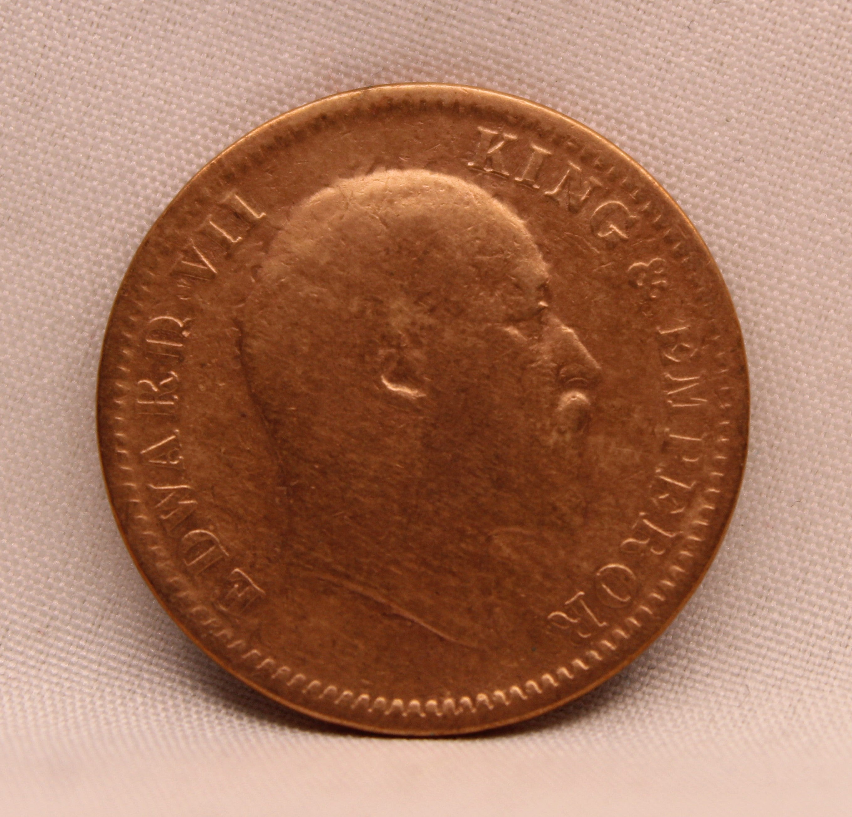 Quarter Anna 1909 Edward VII Bronze coins