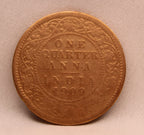 Quarter Anna 1909 Edward VII Bronze coins