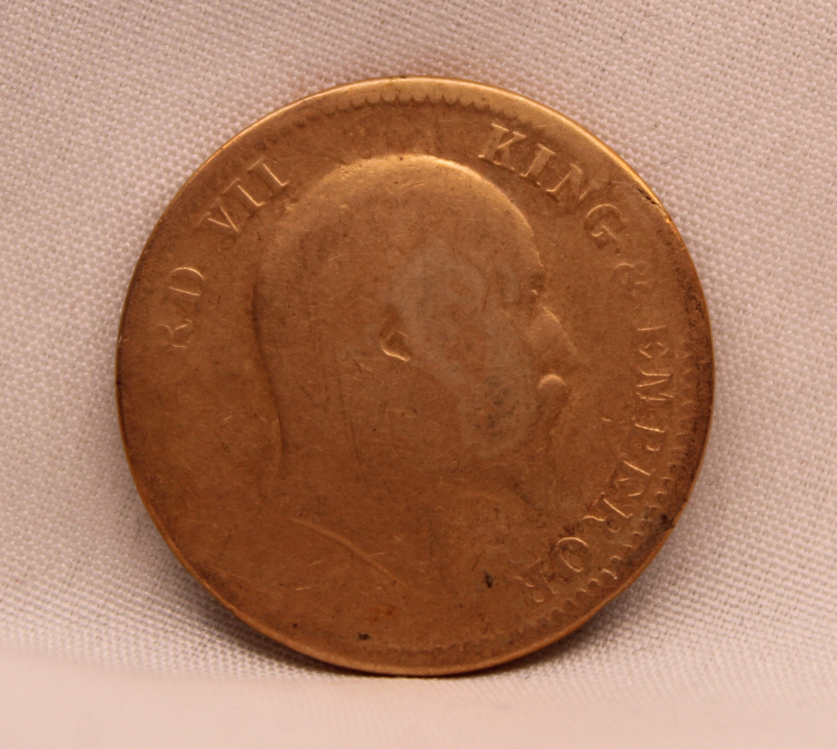 Quarter Anna 1909 Edward VII Bronze coins