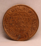 Quarter Anna 1909 Edward VII Bronze coins