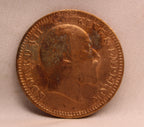 Quarter Anna 1909 Edward VII Bronze coins