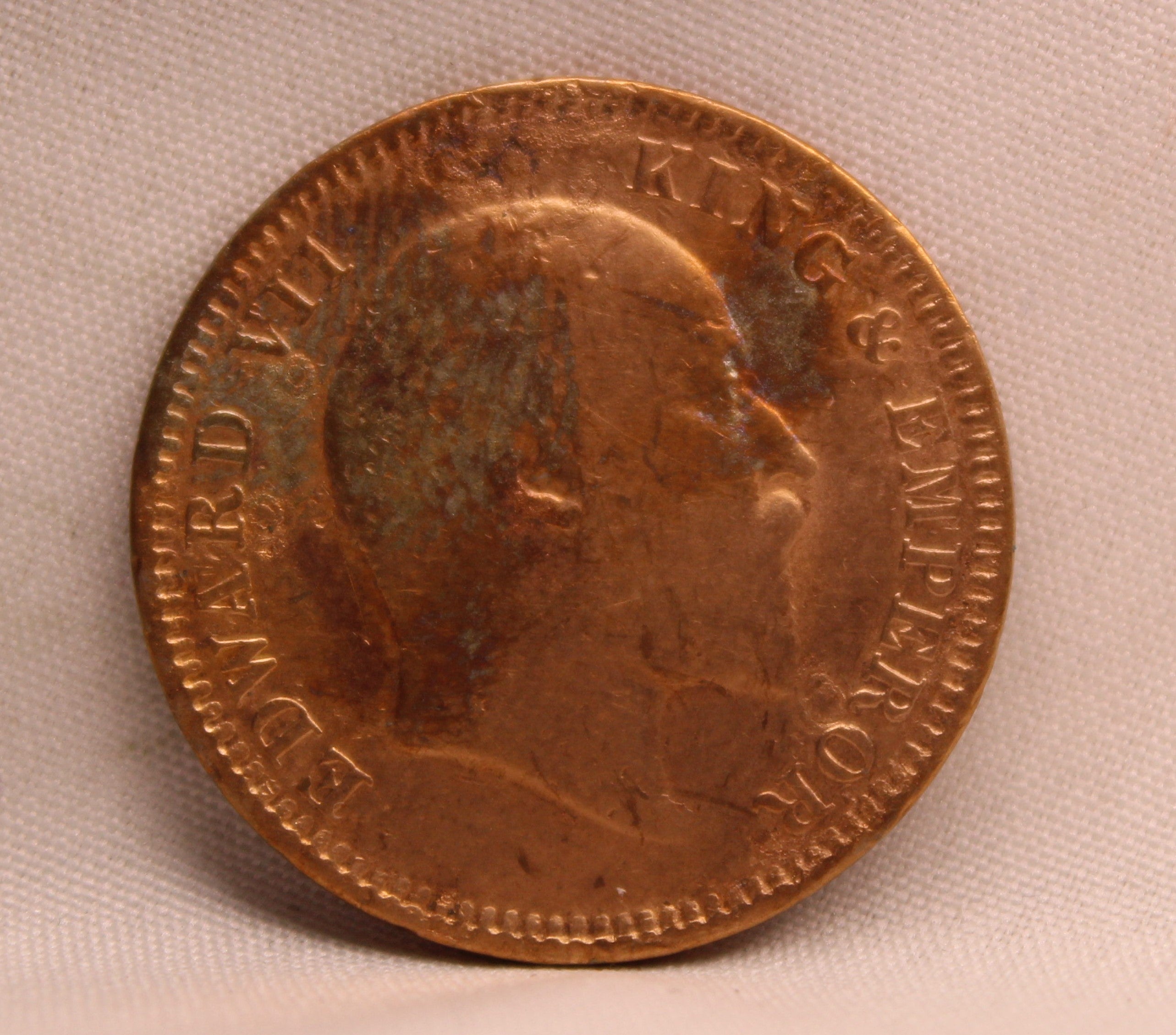 Quarter Anna 1909 Edward VII Bronze coins