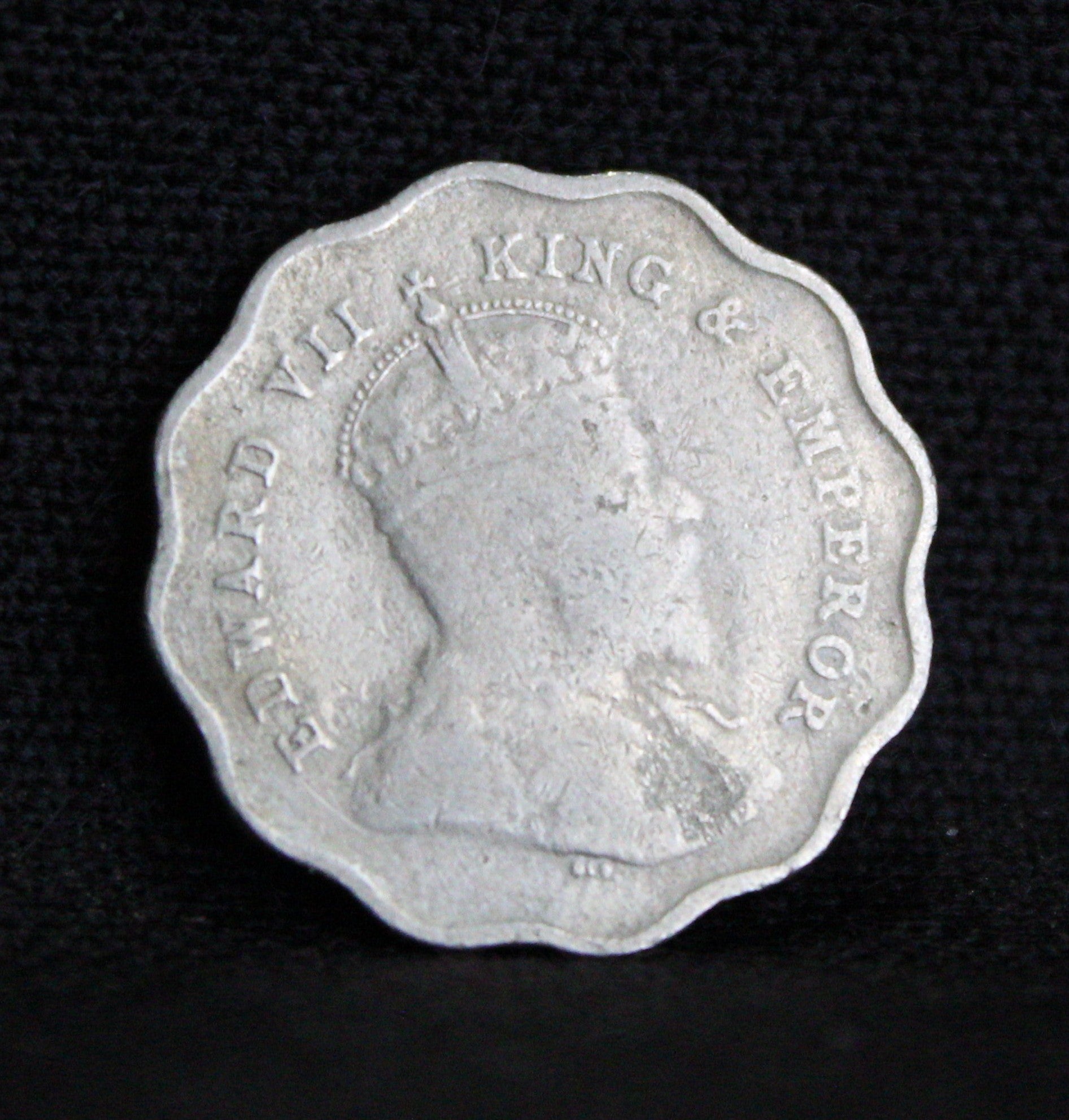 1 Anna 1908 Edward VII Copper-Nickel coins