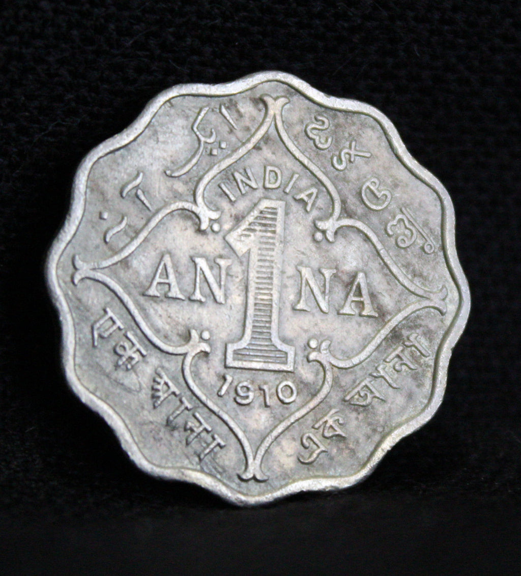 1 Anna 1910 Edward VII Copper-Nickel coins