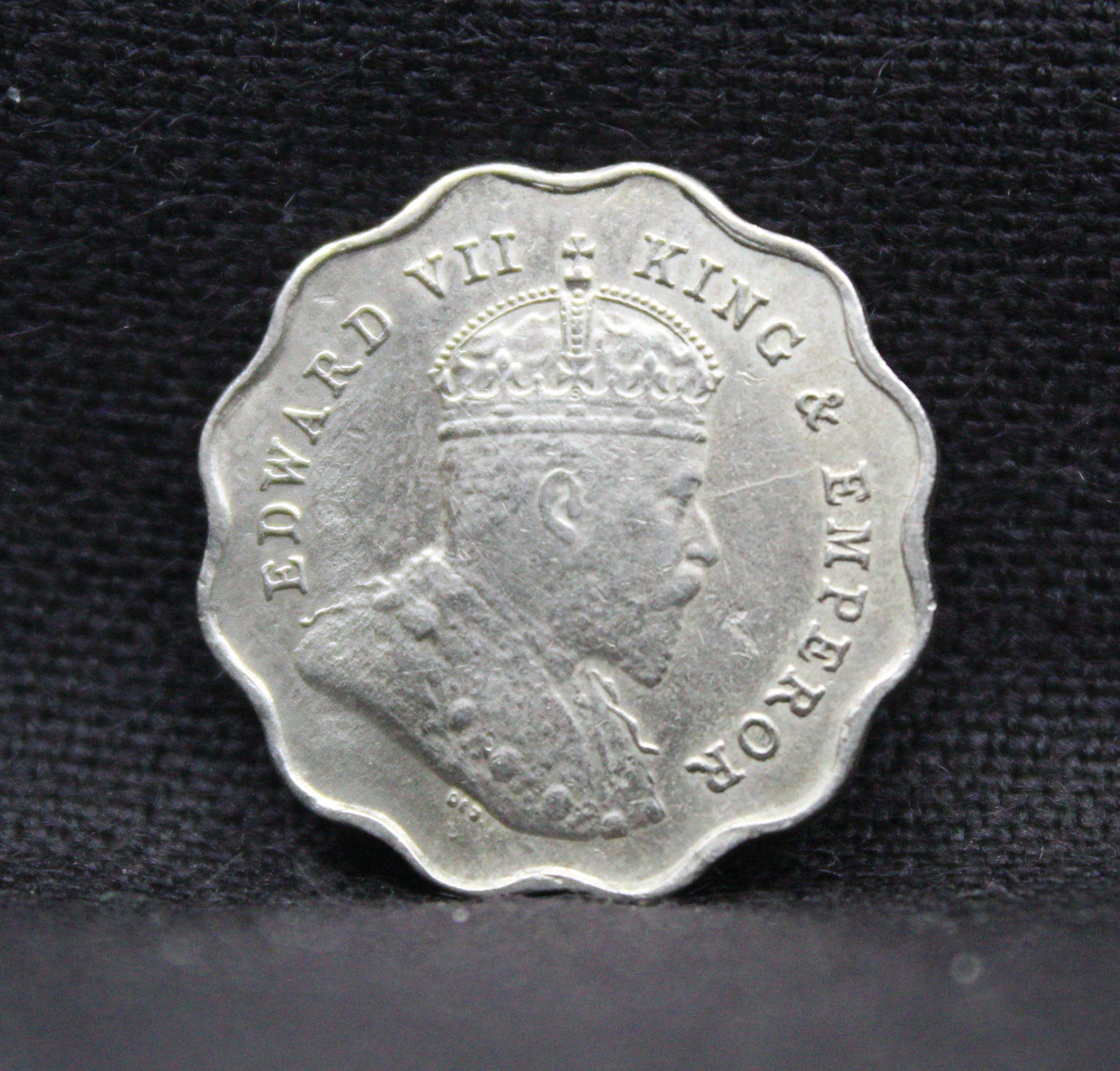1 Anna 1908 Edward VII Copper-Nickel coins