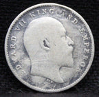 2 Annas 1905 Edward VII Silver coins