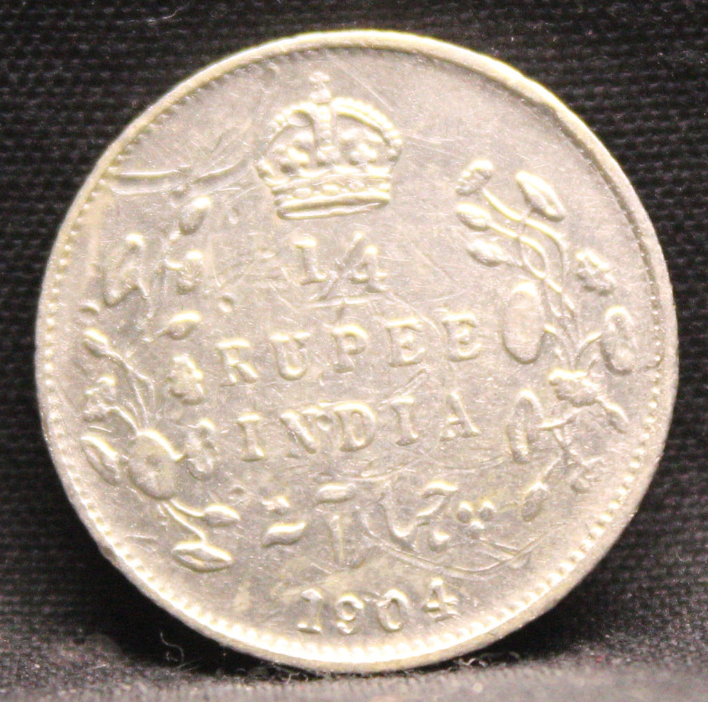 Quarter Rupees 1904 Edward VII Silver coins