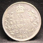 Quarter Rupees 1904 Edward VII Silver coins