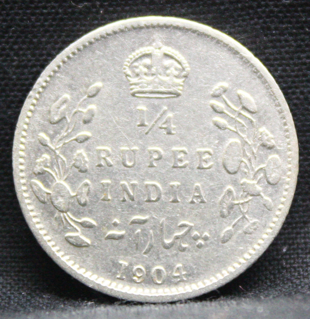 Quarter Rupees 1904 Edward VII Silver coins