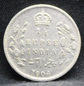 Quarter Rupees 1904 Edward VII Silver coins