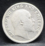 Quarter Rupees 1904 Edward VII Silver coins